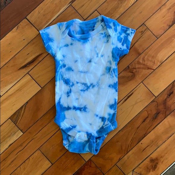 Tyed Custom Blue Baby Onesie - Picture 1 of 2